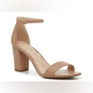 Kelly & Katie Hailee Sandal In Tan Synthetic Block Heel With Box